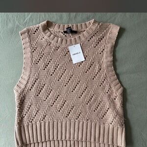 Forever 21 Beige Knit Sleeveless Top